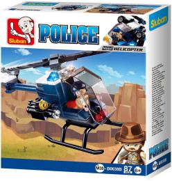 SLUBAN Police Policejn vrtulnk 88 dlk + 1 figurka 4into1 STAVEBNICE