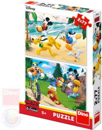 DINO Puzzle Mickey Mouse sportuje 26x18cm skldaka 2x77 dlk - zvtit obrzek